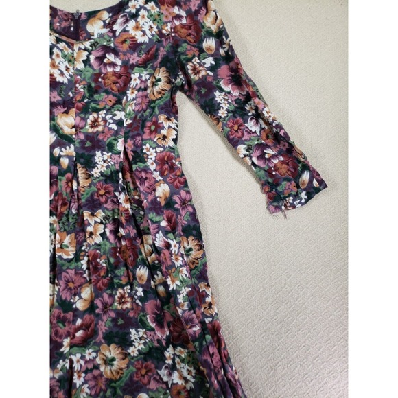 VTG Chorus Line Romper Womens Medium Multicolor Floral Long Sleeve Modern Casual - Picture 3 of 7